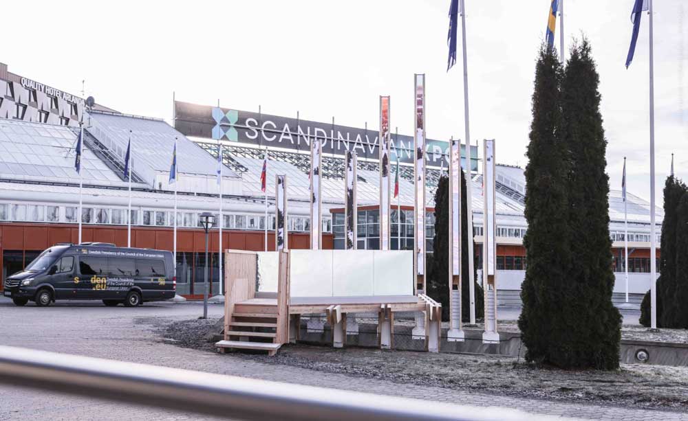 bildspel konstruktion för entréytor Arlanda Stad